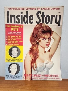Inside Story Magazin August 1958 Brigitte Bardot Cover, Grace Kelly ohne Etikett - Bild 1 von 3