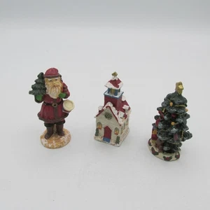 Novelino Babbo Natale Albero di Natale Chiesa 1991 2 in figurine - Foto 1 di 12