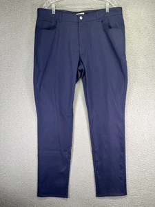 Peter Millar Pants Mens 38x34 Navy Blue Performance Golf Stretch Polyester - Picture 1 of 8