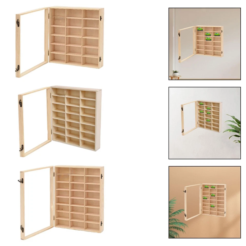 Wooden Toy Car Display Case Multi Grid Collectible Practical Display Shelf - Image 1 of 1