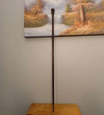 Antiguo bastón/bastón de paseo envuelto en cuero con inscripción C.W. Horton 1889 BONITO Foto 1 de 4