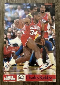 VTG CHARLES BARKLEY PHILADELPHIA 76ers Sports Illustrated Poster 35x23 LAMINATED - Picture 1 of 10