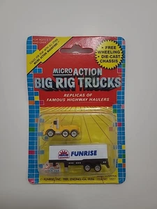 Micro Action Big Rig Trucks nuovo con scatola 1989 Funrise Truck n. 10051 giallo e bianco - Foto 1 di 7