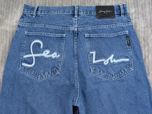 Vintage Sean John Jeans Men's 34x31 Baggy Wide Leg Skater Raver 90s Y2K Jnco - Picture 1 of 19