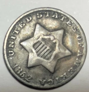 1852  3 Cent Silver - 3CS -  Very Nice Condition Type coin - No Reserve - Picture 1 of 2