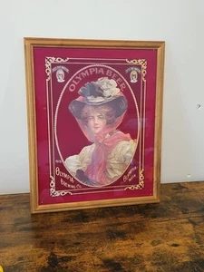 Insegna Poster Vittoriana Birra Olimpia Vintage Incorniciata 17x22 - Foto 1 di 8