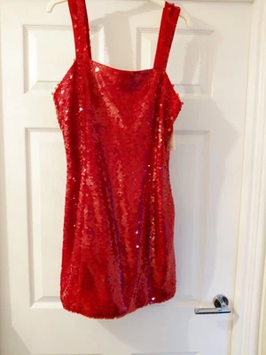 M&S Red sequin dress size 16 petite NWT - Image 1 of 3