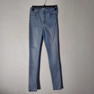 Bullhead Demin Super High Rise Skinniest Blue Damen Jeans Größe 7 Reg Stretch - Bild 1 von 13