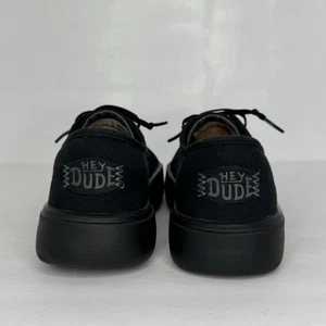 Hey Dude Cody Canvas Men's Casual Shoes Black/Black Sz M7 - Picture 1 of 8