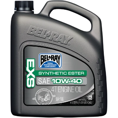 Bel-Ray EXS 10W-40 Full Synthetic Ester Motor Oil 4L 99161B4LW - API SN JASO MA2 - Image 1 of 3