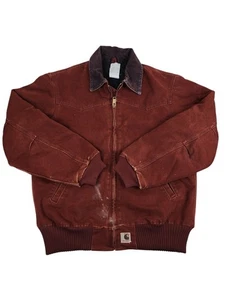 VTG Y2k CARHARTT Santa Fe Western Bomber Jacket J14 CLY Mens Size Medium Regular - Picture 1 of 9