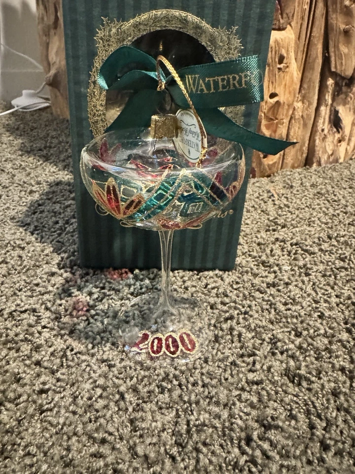 Waterford Holiday Heirlooms Ornament Years Toast 2000 -