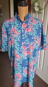 The Nutter by Chubbies Camicia Hawaiana Uomo Grande Blu, Aragosta Corallo 🦞 - Foto 1 di 7