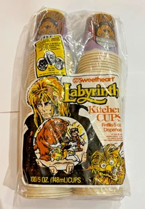 NOS Rare Labyrinth Movie Dixie Cups Lucasfilm 1986 Henson David Bowie 100 5oz - Bild 1 von 6