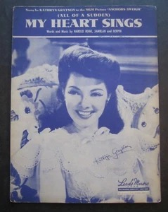 (All Of A Sudden) My Heart Sings by Kathryn Grayson sheet music - Picture 1 of 4