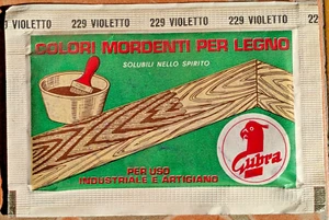 Anilina Mordente Legno Polvere GUBRA Vintage Solubile Spirito Alcool VIOLETTO - Foto 1 di 3