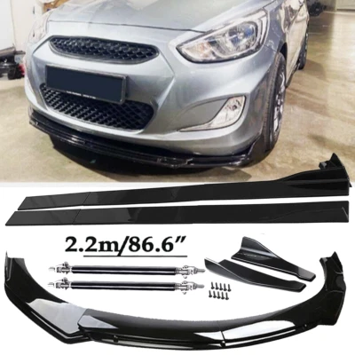 Front Bumper Lip Spoiler Side Skirts Rear For Hyundai Accent Sedan Body Kits - Image 1 of 4