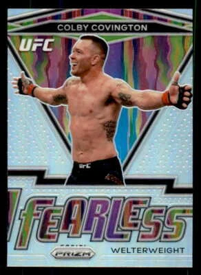 2021 Panini Prizm UFC Fearless Prizms Silver #23 Colby Covington (ref 170335) - Image 1 of 2