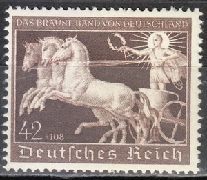 Germany 1940 MNH Mi 747 B173 7th “Brown Ribbon” at Munich .Chariot ** 01 - Picture 1 of 2