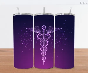 Bicchiere infermiera 20 oz. assistente medico vita.. Set logo stellato a viola - Foto 1 di 1