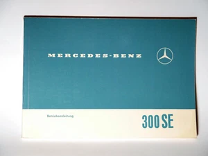 Manual de instrucciones Mercedes W 112 "Clase S" tipo 300 SE ed. 1/1964 antiguo original - Imagen 1 de 3