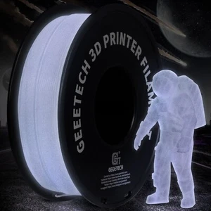 Geeetech Luminious PLA 3D Drucker Filament 1,75mm 1kg Glühen Weiß PLA Filament - Photo 1/10
