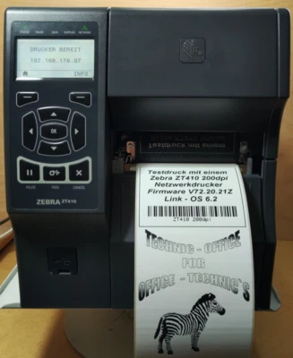 ZT41042-T0E0000Z Zebra Drucker ZT410 200dpi LAN, USB, Bluetooth, seriel. - Bild 1 von 4