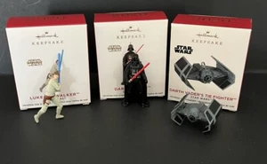 Darth Vader's Tie Fighter Xmas Ornament Set Luke Skywalker, Darth Vader Mini NEU - Bild 1 von 5