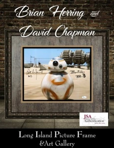 Foto firmada de Brian Herring y David Chapman BB-8 de Star Wars enmarcada personalizada JSA certificado de autenticidad - Imagen 1 de 6