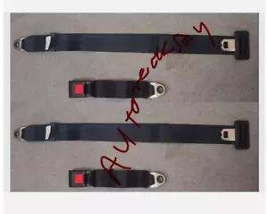 SUZUKI SJ410 SJ413 1 POINT LAP SEAT BELT PAIR DROVER SAMURAI SIERRA GYPSY - Picture 1 of 2