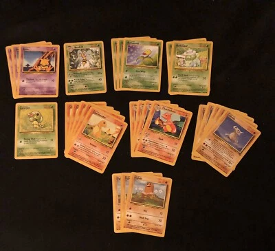 Juego De 173 Cartas Pokémon Casi Nuevas Raras 1995 Primera Edición Charmander Rhyhorn Snorlax + Foto 1 de 4