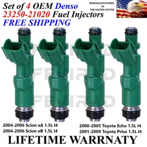 Set Of 4X Fuel Injectors-For Toyota Prius Scion Xa Xb Echo 1.5L 23250-21020* - Imagen 1 de 5