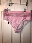 Womens Swimsuit Bottoms Pink Net Bikini Bottoms Only 2XL