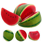  4 Pcs Watermelon Ornament Realistic Fruit Slices Fake Desktop
