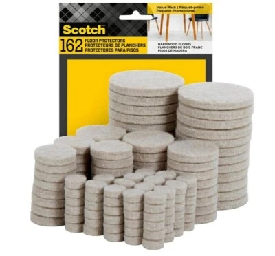 Scotch Felt Pads 162 PCS Beige, Felt Furniture Pads for Protecting Hardwood - Image 1 of 4