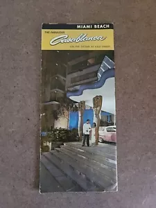 Folleto de viaje vintage Miami Beach fabulosa Casablanca en el océano efímera - Imagen 1 de 6