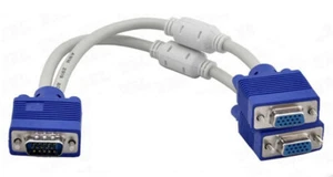 Câble moniteur ordinateur HD VGA vga splitter one point two vga1 in 2 out - Photo 1 sur 10