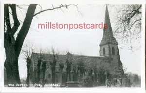 REAL PHOTOGRAPHIC POSTCARD THE PARISH CHURCH, SOUTHAM, WARWICKSHIRE - Picture 1 of 2
