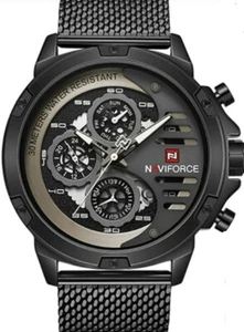 NAVIFORCE Sport Military Men Watch NF9110 Waterproof Milanese Strap Casual Watch - Picture 1 of 7