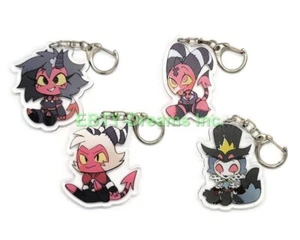 Set of 4 Helluva Boss Acrylic Keychain Blitzo, Moxxie, Stolas, Millie v3 - Picture 1 of 2