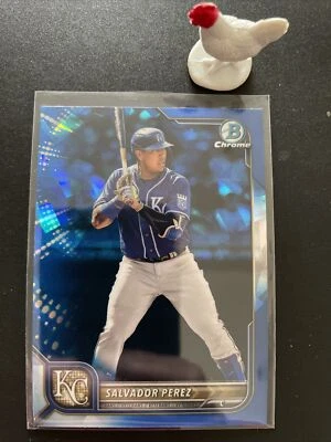 2022 Bowman Chrome Sapphire Baseball Salvador Perez #80 Kansas City Royals  - Image 1 of 2