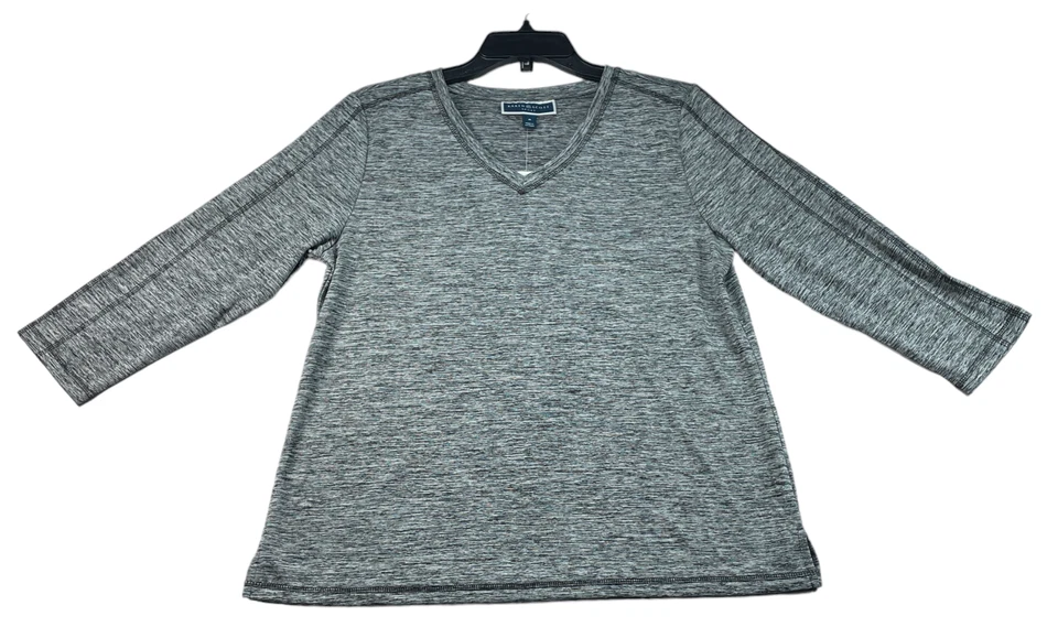 Camisa de Entrenamiento Karen Scott Mujer Talla Mediana Gris Absorbe Humedad Nueva Foto 1 de 4