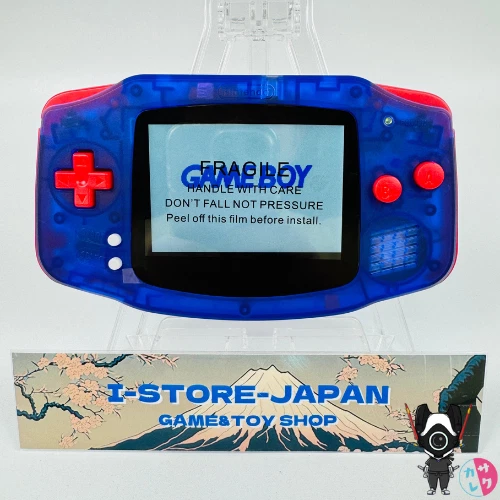 Game Boy Advance GBA Custom Console iPS V5 Backlit LCD Mod color Purple & Red - Image 1 of 4