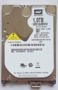 WD10JMVW-11AJGS1 DCM HBKTJHKB SN WX51Axxxxxxx 07 APR 2014 Product of Thailand - Afbeelding 1 van 1