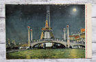 AK Chute Tower Lake Dreamland Coney Island New York Ansichtskarte Postkarte alt