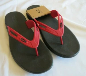 Sandalias chanclas negras OAKLEY Ellipse Red Line para hombre talla 8 - Imagen 1 de 3