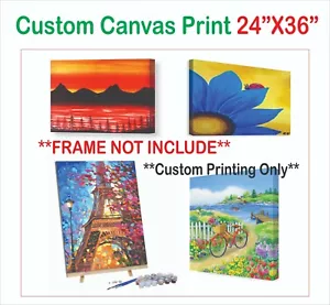 Custom Canvas Print Your own photo Graphic on artistic Canvas Wall Decor 24"X36" - Picture 1 of 3