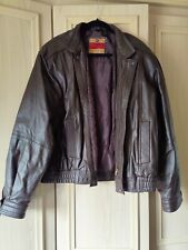 Cooper Mens Vintage Motorcycle Leather Bomber Jacket Size XL