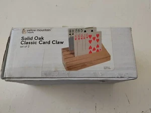 Set of 2 High Quality Handy Wooden Playing Card Holders - Picture 1 of 4