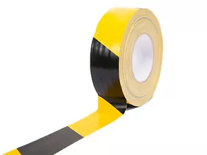 Bodenmarkierungsband 5 cm x 50 m Warnklebeband Klebeband Gewebeband schwarz gelb - Bild 1 von 1